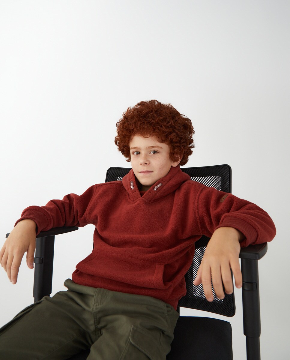 Sweat polaire à capuche