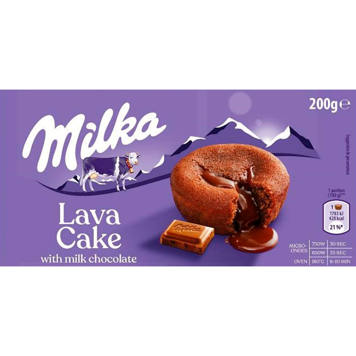 Sobremesa Lava Cake embalagem 180 g