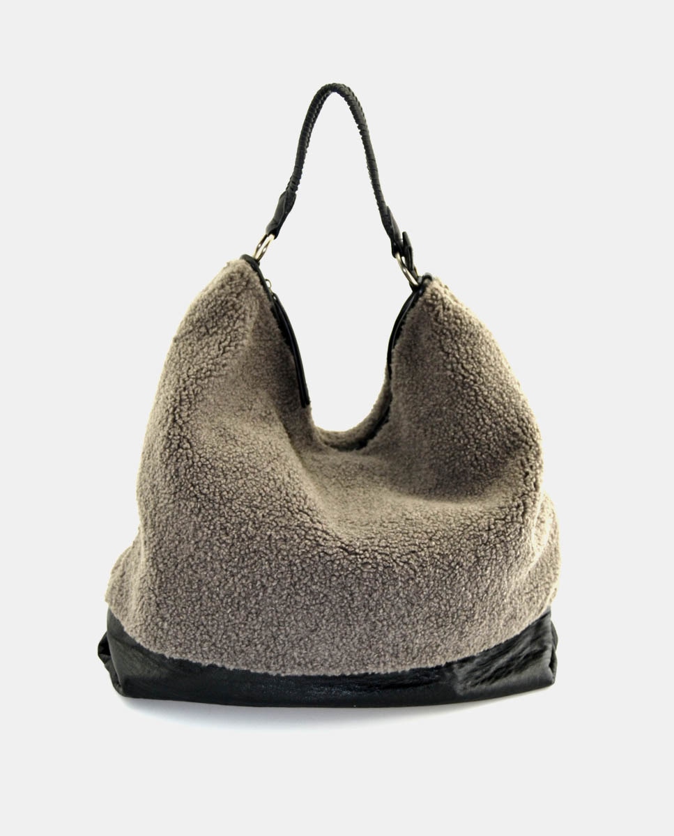 Grand sac hobo synthétique zippé