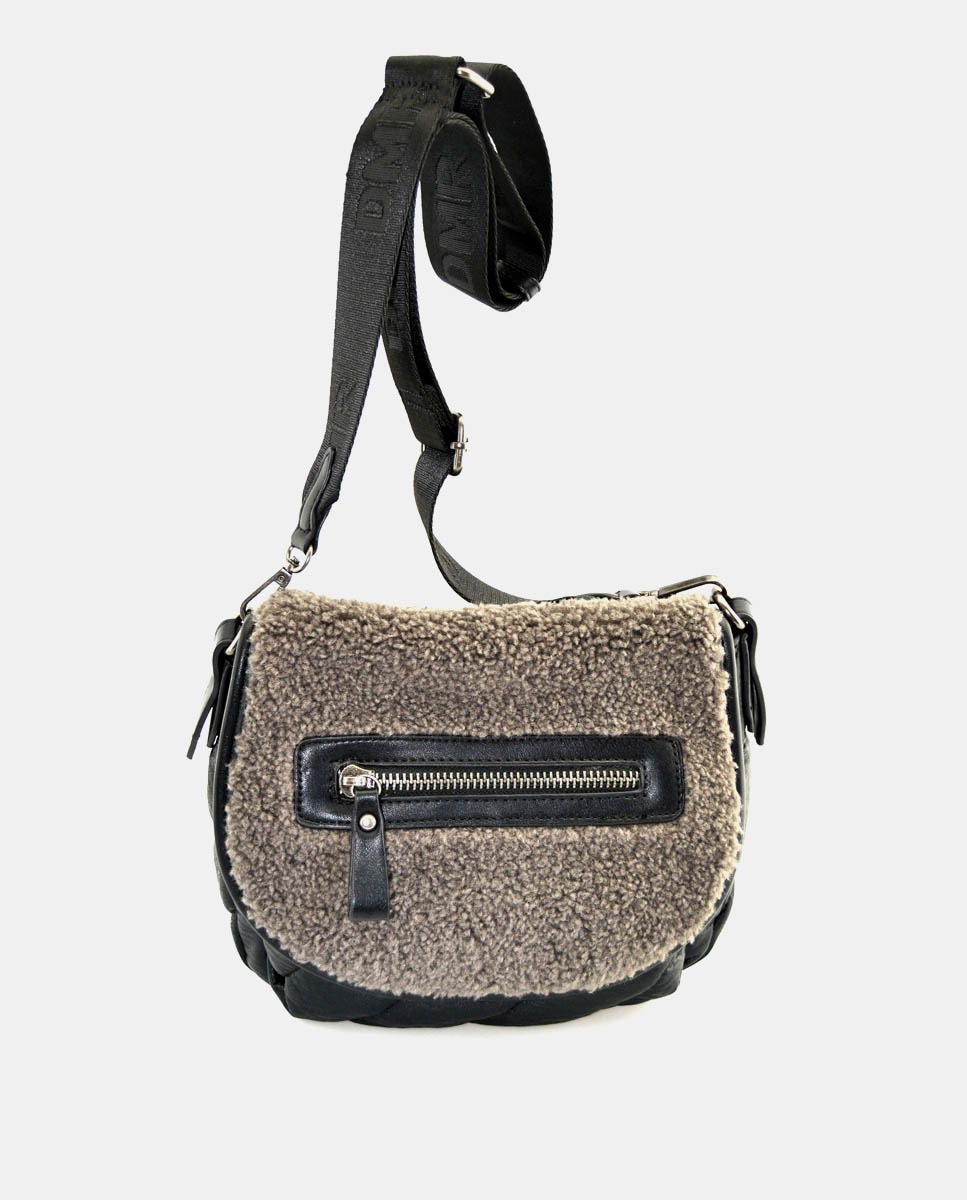 Petit sac à bandoulière synthétique avec rabat