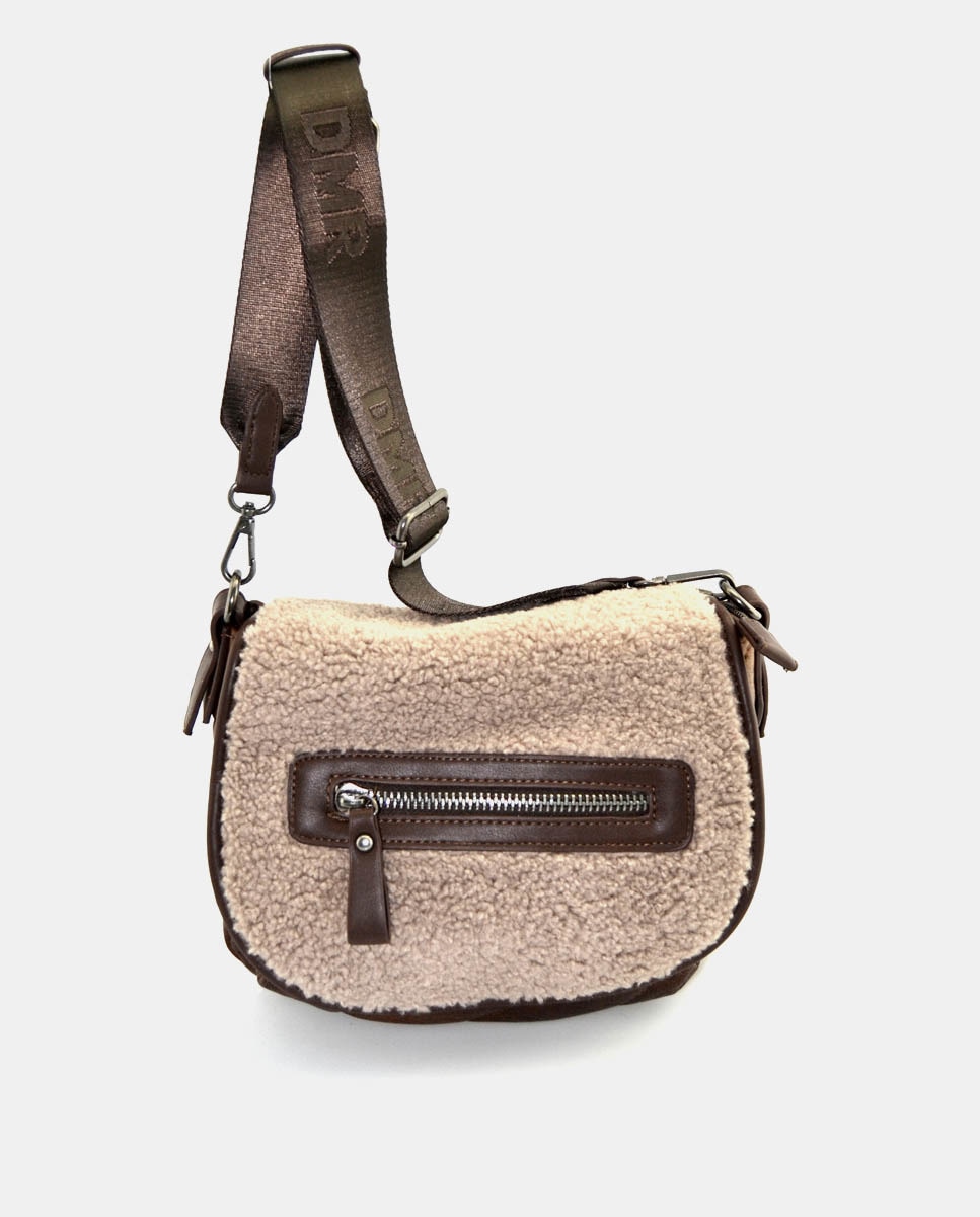 Petit sac à bandoulière synthétique avec rabat