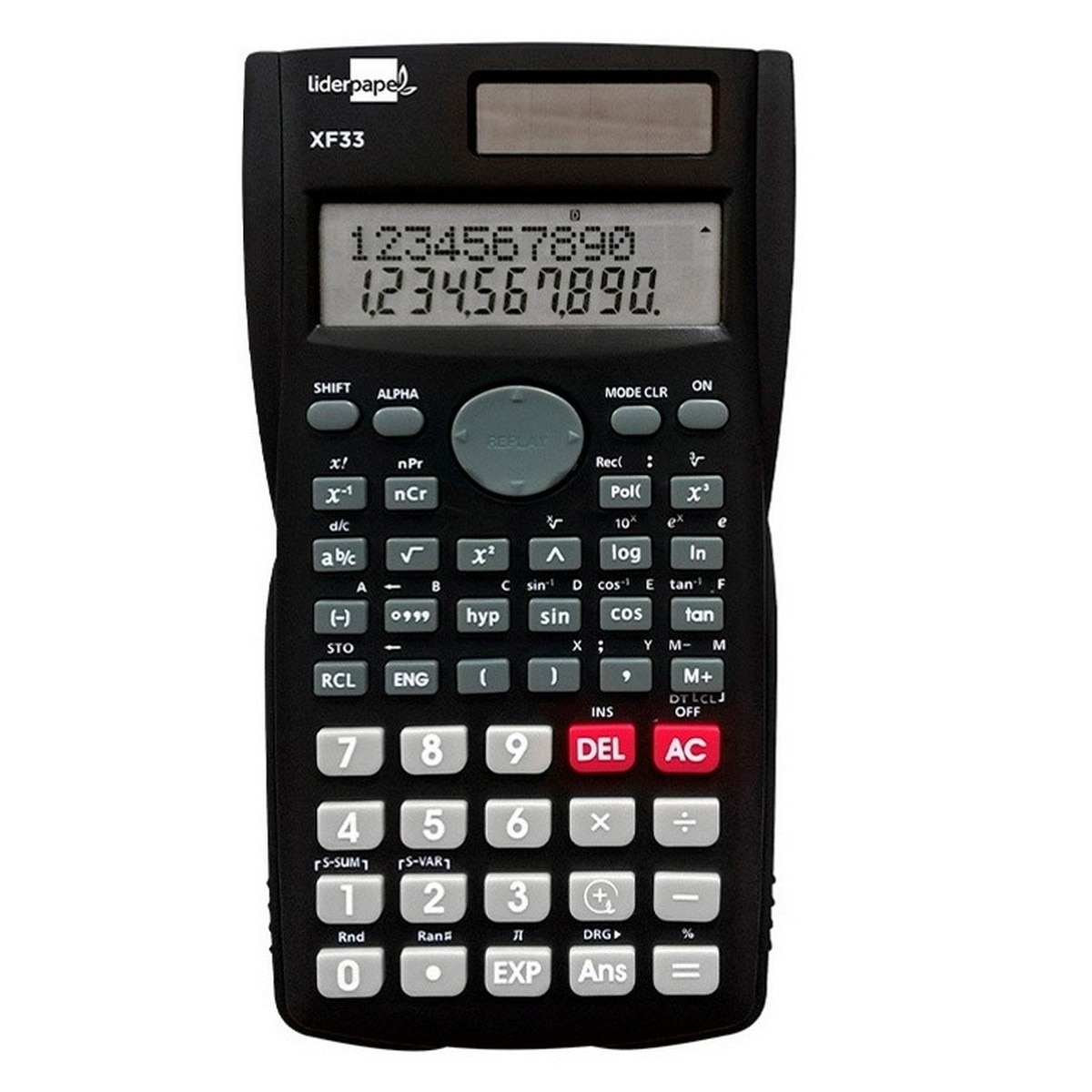 Calculadora Cientifica 12 Digitos Solar e Pilhas Preta 1