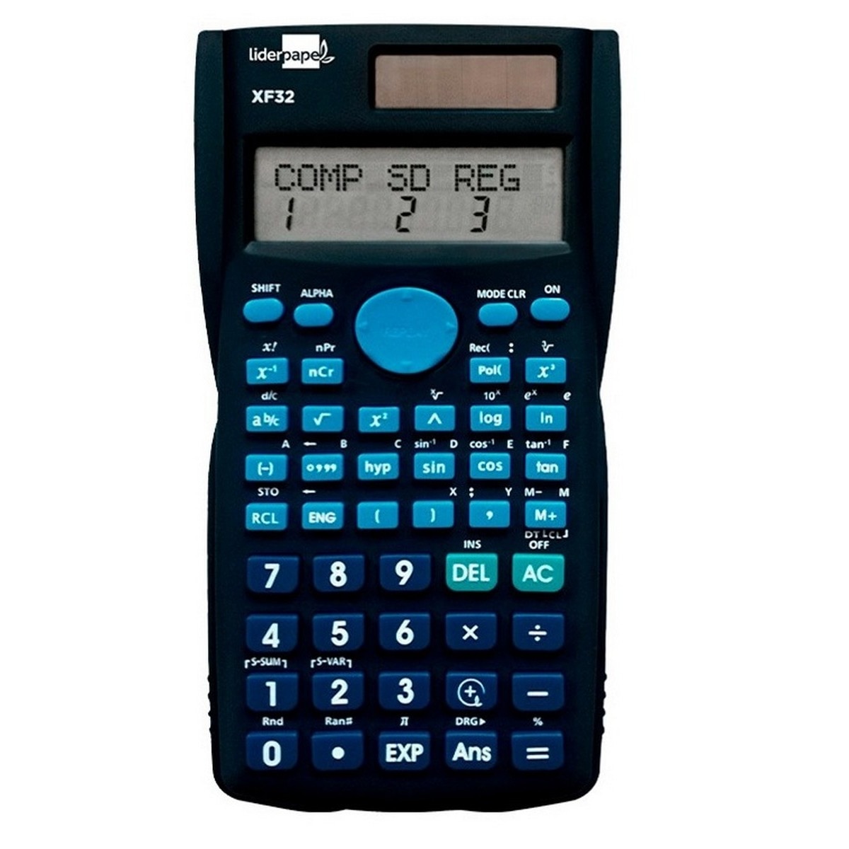 Calculadora Cientifica 12 Digitos Solar e Pilhas Azul 1