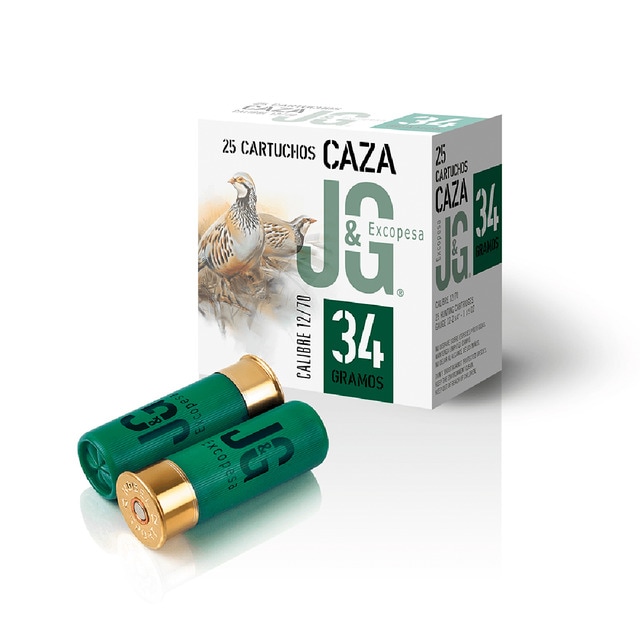 Imagen 0 de Caja de 25 cartuchos JG CAZA 34 (6)