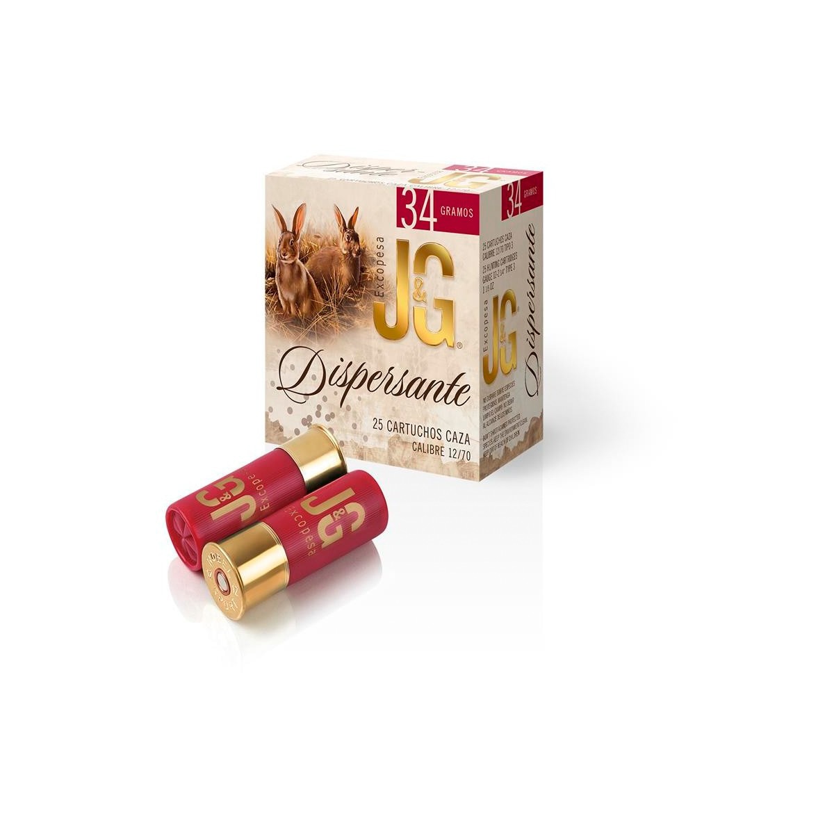 Caja de 25 Cartuchos JG ESPECIAL CAZA DISPERSANTE (8) · JG · El