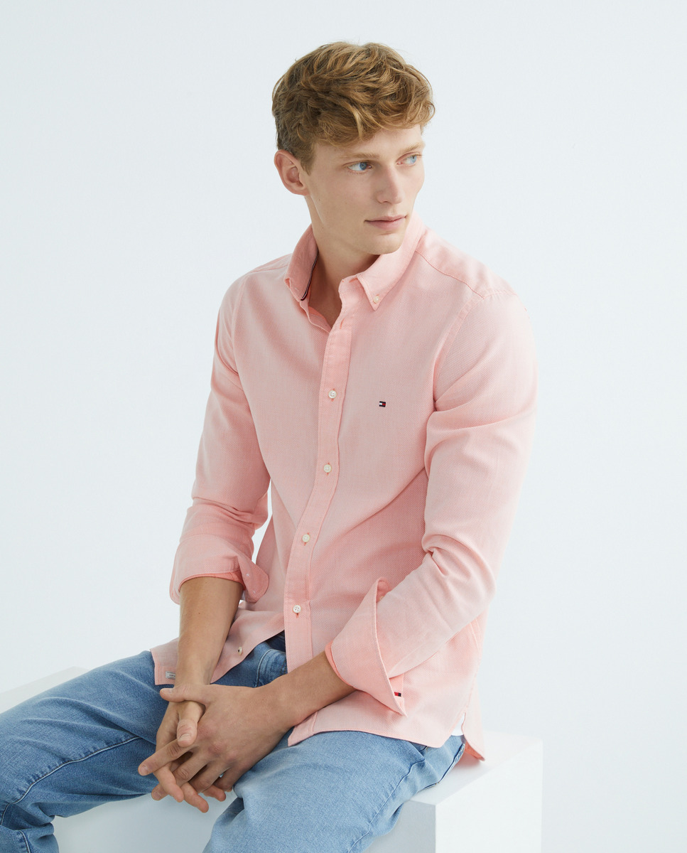 Chemise slim fit à manches longues