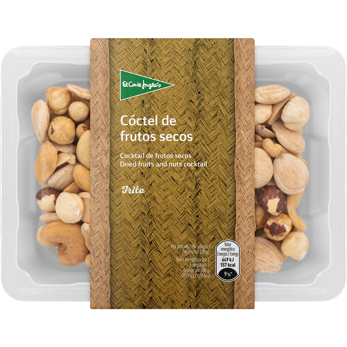 cóctel de frutos secos fritos sin gluten tarrina 250 g