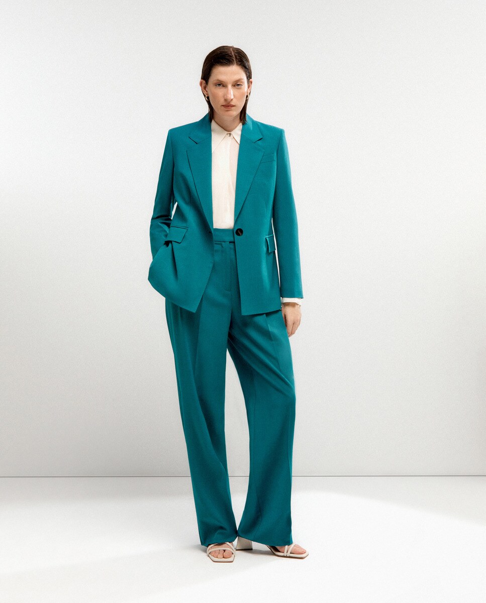 Veste cintrée un bouton