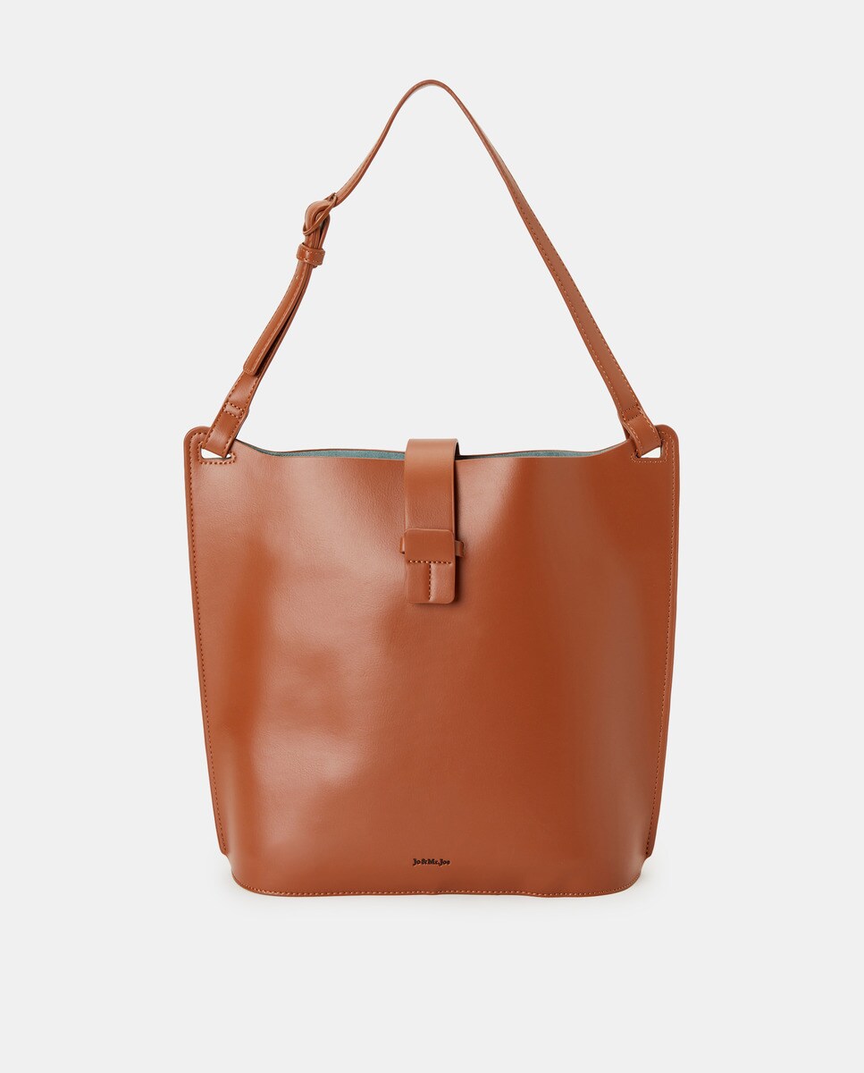 Grand sac hobo uni à intérieur contrastant