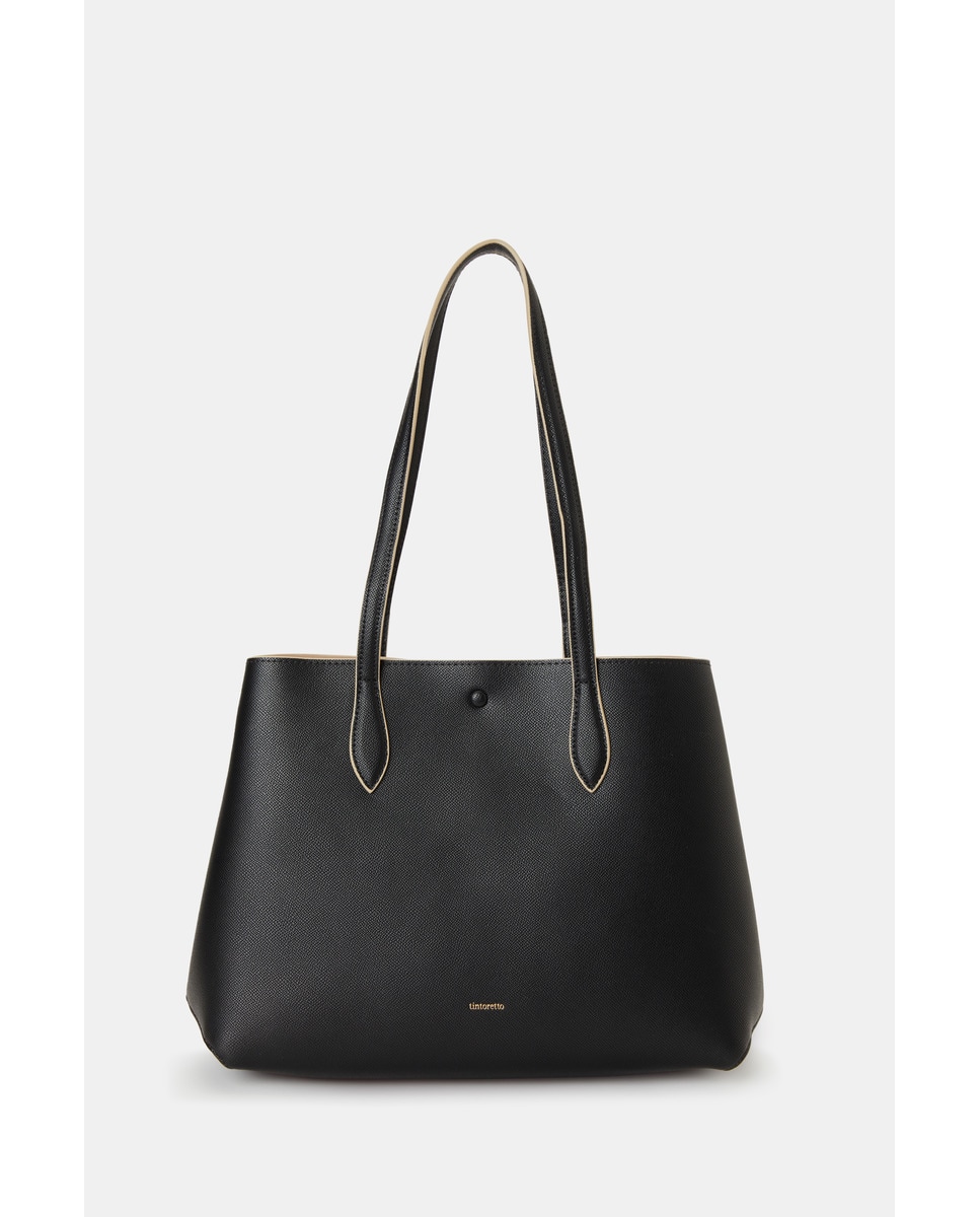 Grand sac cabas à intérieur contrastant