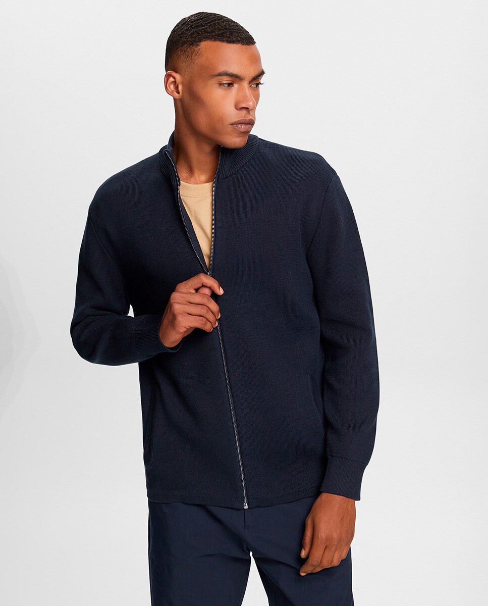 Cardigan zippé avec poches