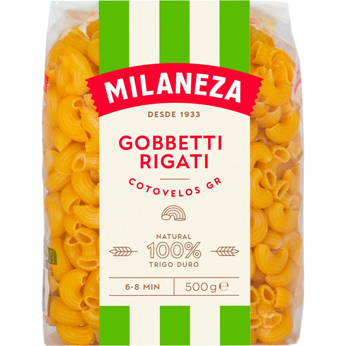Cotovelos Grandes Gobetti Rigate embalagem 500 g