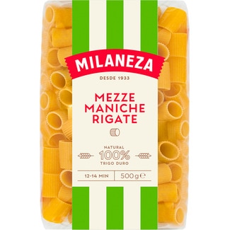 Massa Mezze Maniche Rigate embalagem 500 g - Milaneza