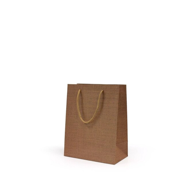 Imagem 0 de Saco de Papel Asa Cordao Lux 210g Kraft Jutta 18x10x23cm
