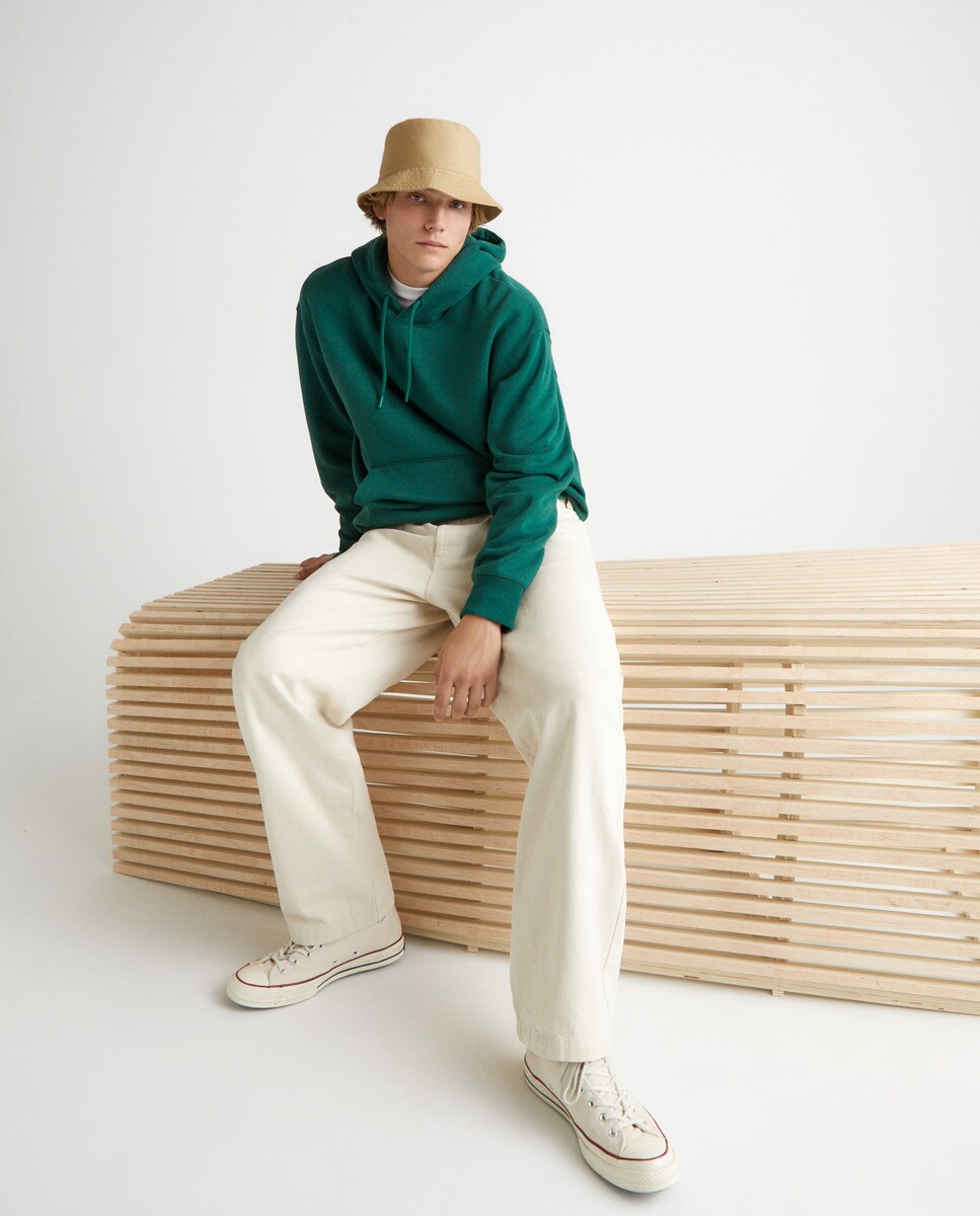 Sweat à capuche uni