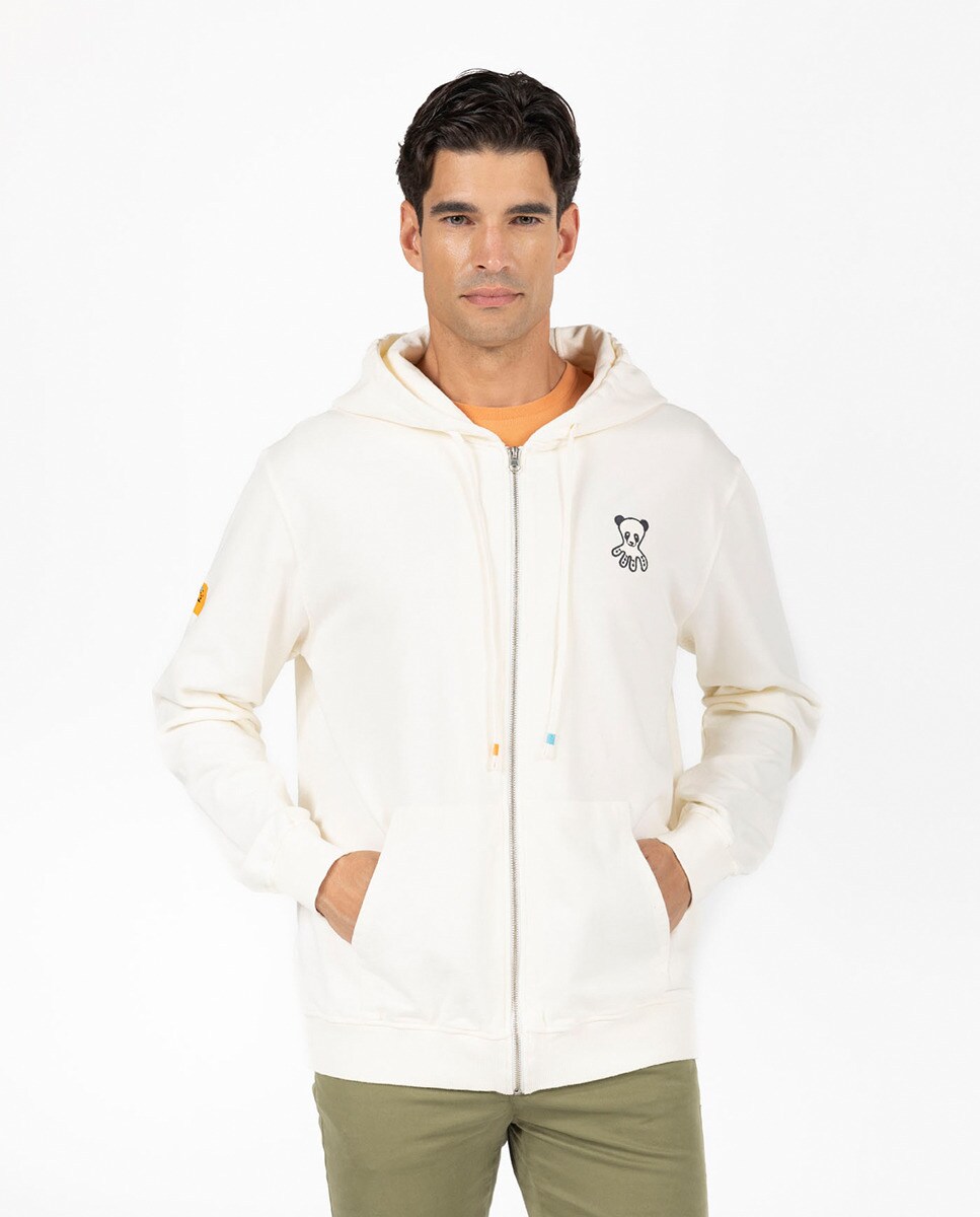 Sweat zippé poche kangourou