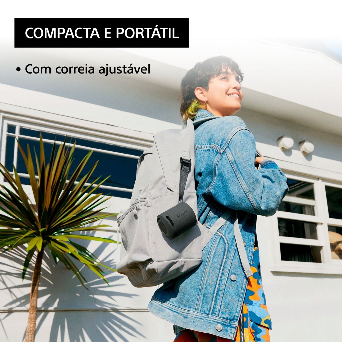 Coluna Portátil Sony SRSXB100B Compacta, Som Potente e Nítido com Bluetooth - Preto Preto-4