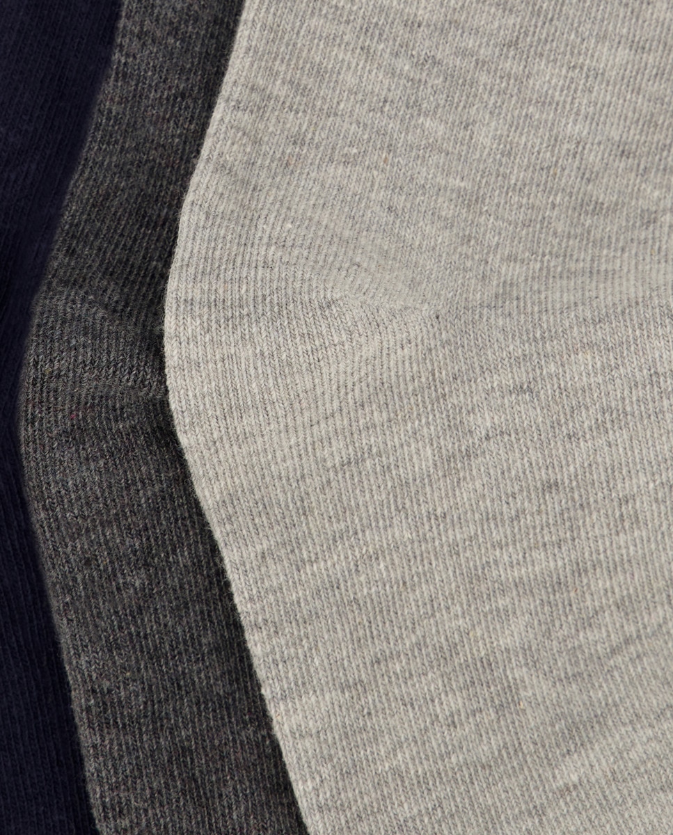 Pack 3 calcetines lisos infantiles Gris-2