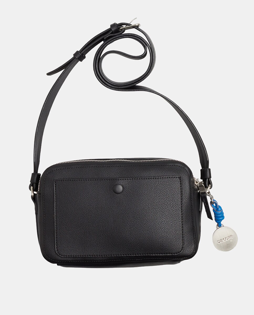 Sac à bandoulière moyen avec porteclé ton sur ton