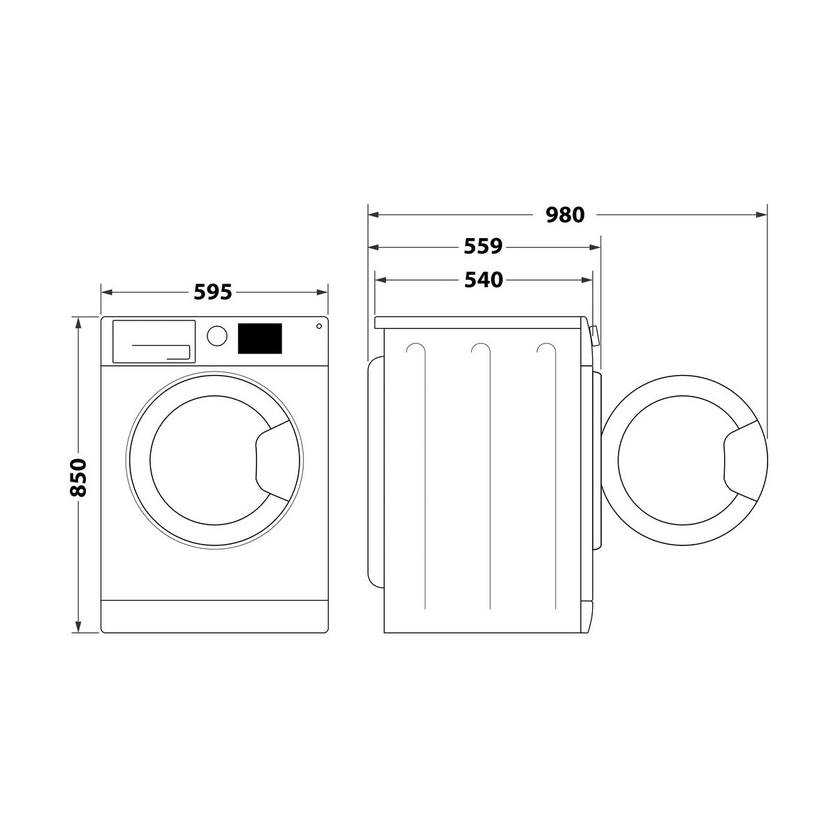 Máquina de Lavar e Secar Roupa Indesit NDB 8636 DA SPT Carga Frontal de 8/6 Kg e 1400 rpm - Branco Branco-8