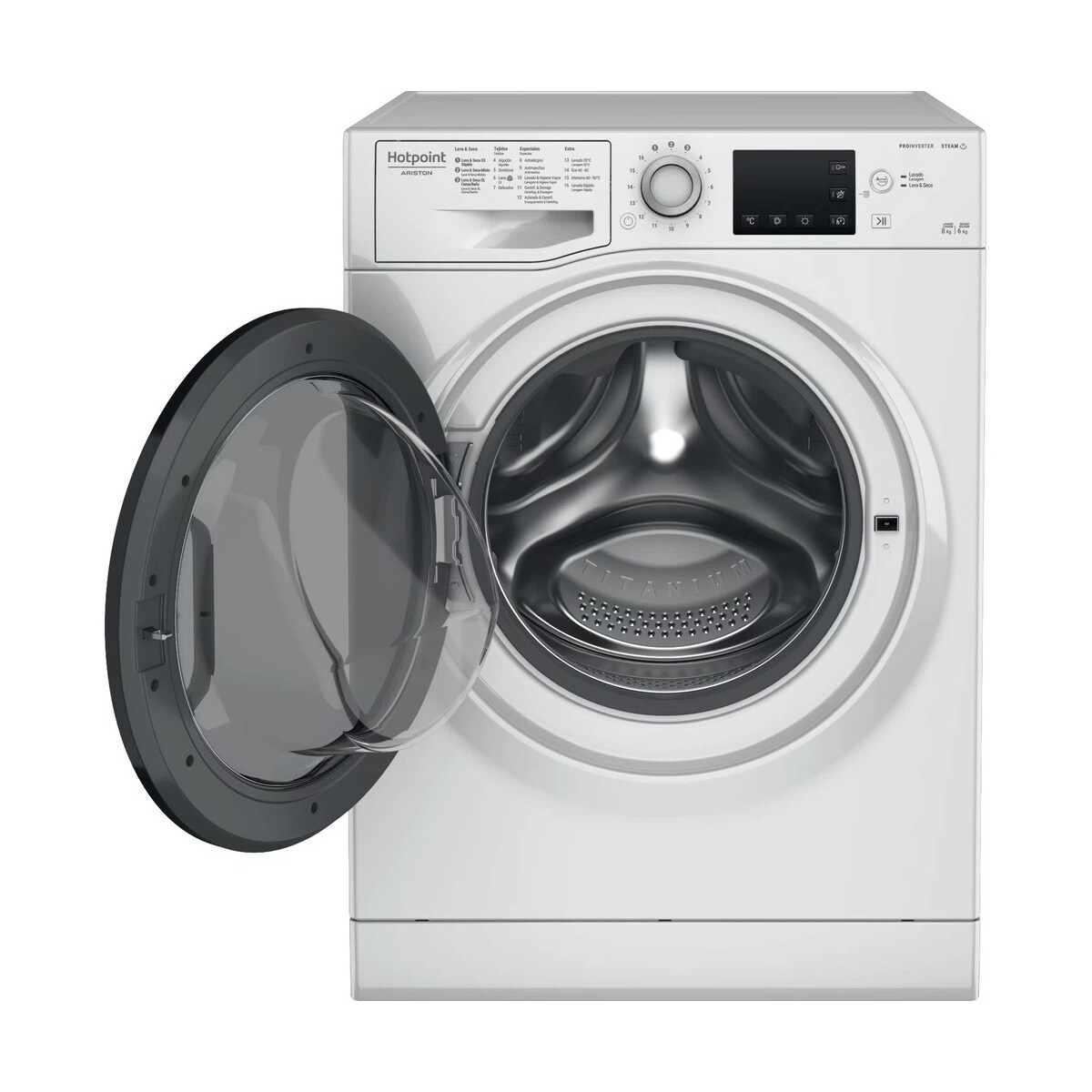 Máquina de Lavar e Secar Roupa Indesit NDB 8636 DA SPT Carga Frontal de 8/6 Kg e 1400 rpm - Branco Branco-4