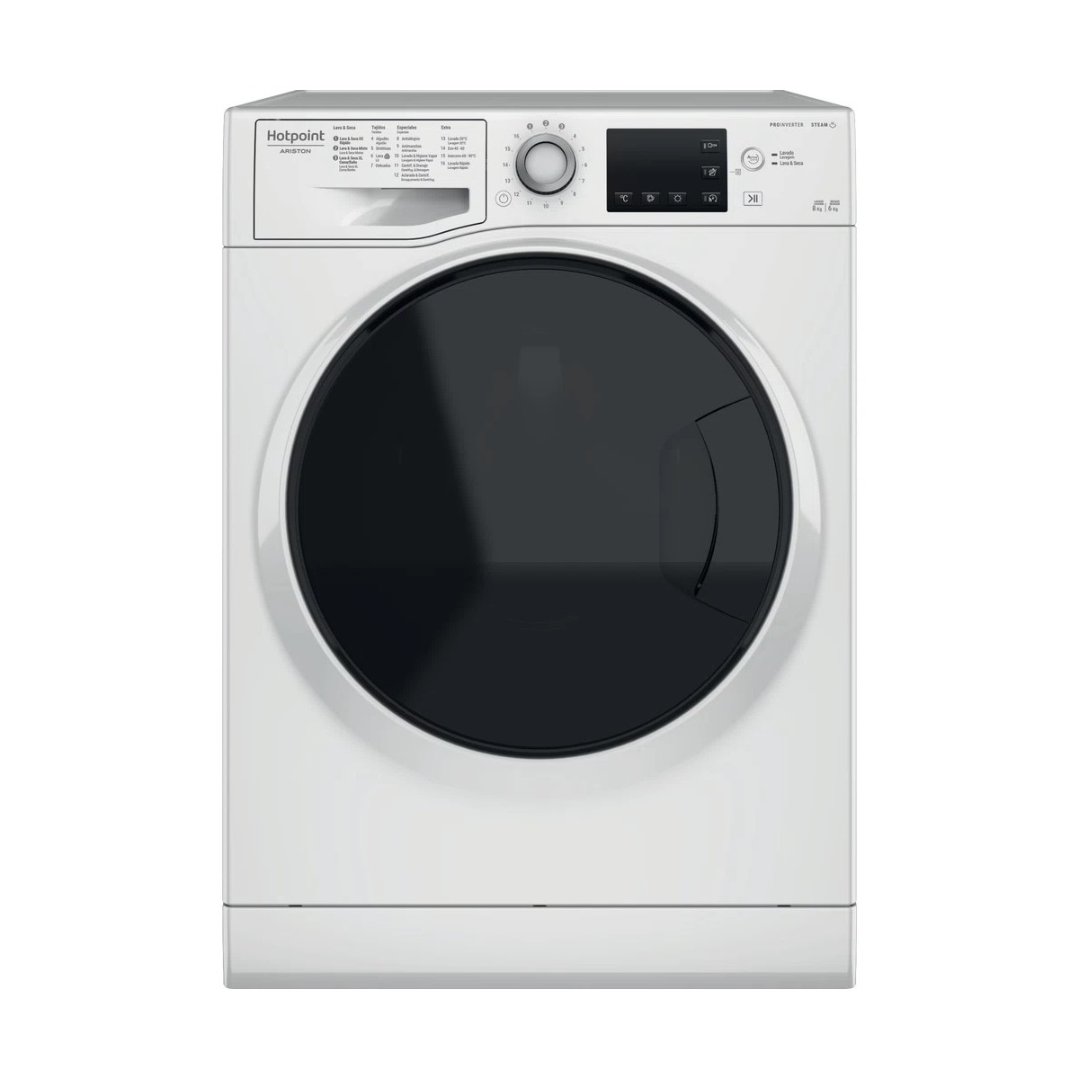Máquina de Lavar e Secar Roupa Indesit NDB 8636 DA SPT Carga Frontal de 8/6 Kg e 1400 rpm - Branco Branco-1