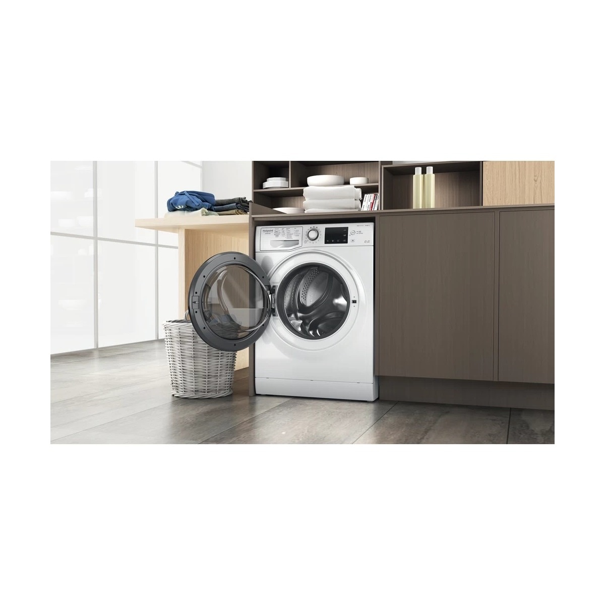 Máquina de Lavar e Secar Roupa HotPoint NDB 9636 DA SPT Carga frontal de 9/6 Kg e 1400 rpm - Branco Branco-6