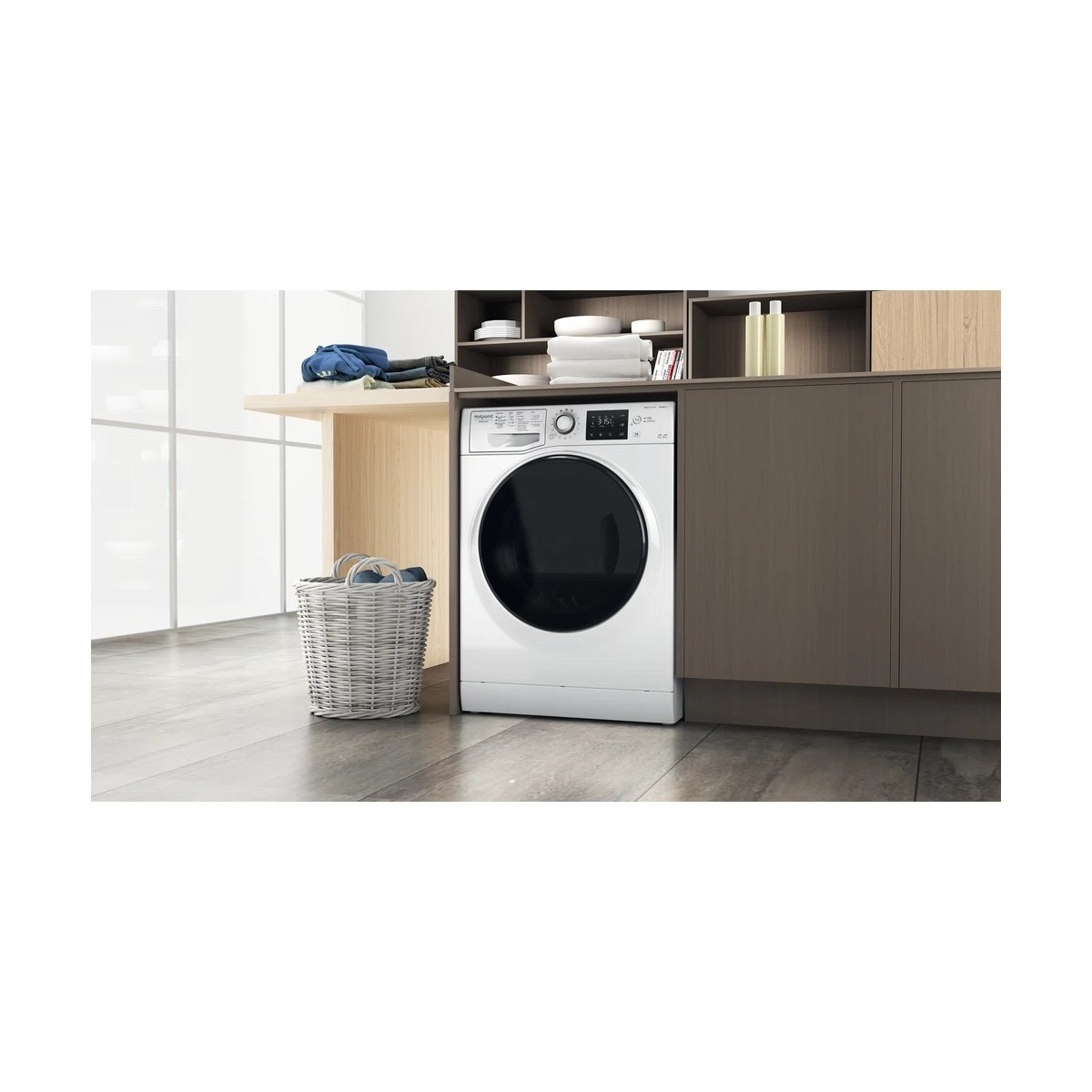 Máquina de Lavar e Secar Roupa HotPoint NDB 9636 DA SPT Carga frontal de 9/6 Kg e 1400 rpm - Branco Branco-5