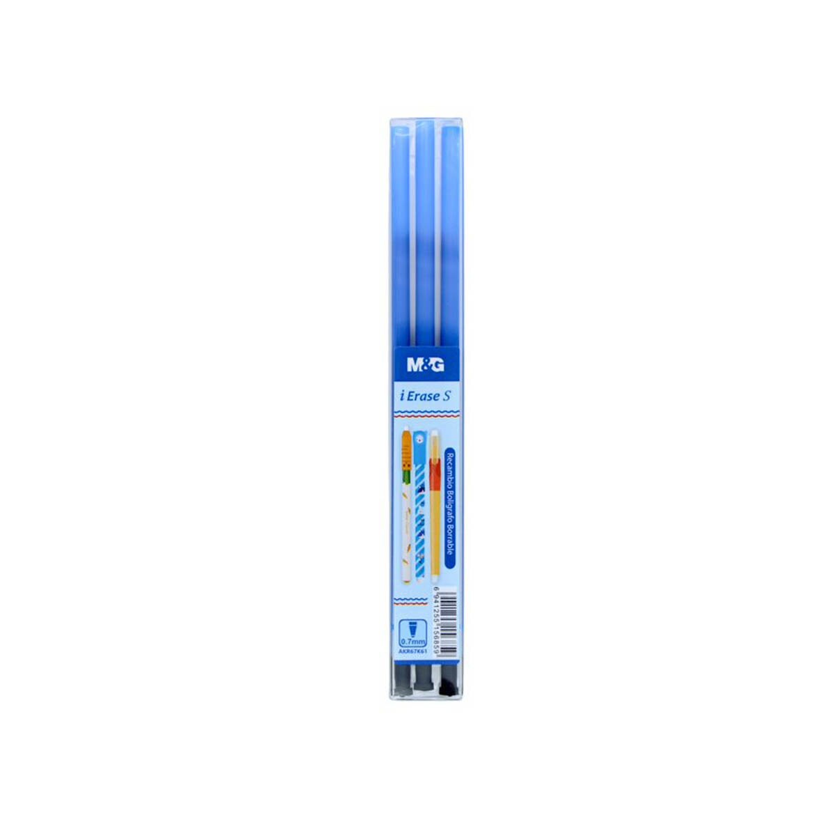 Pack de 3 recambios borrable M&G azul Azul-2