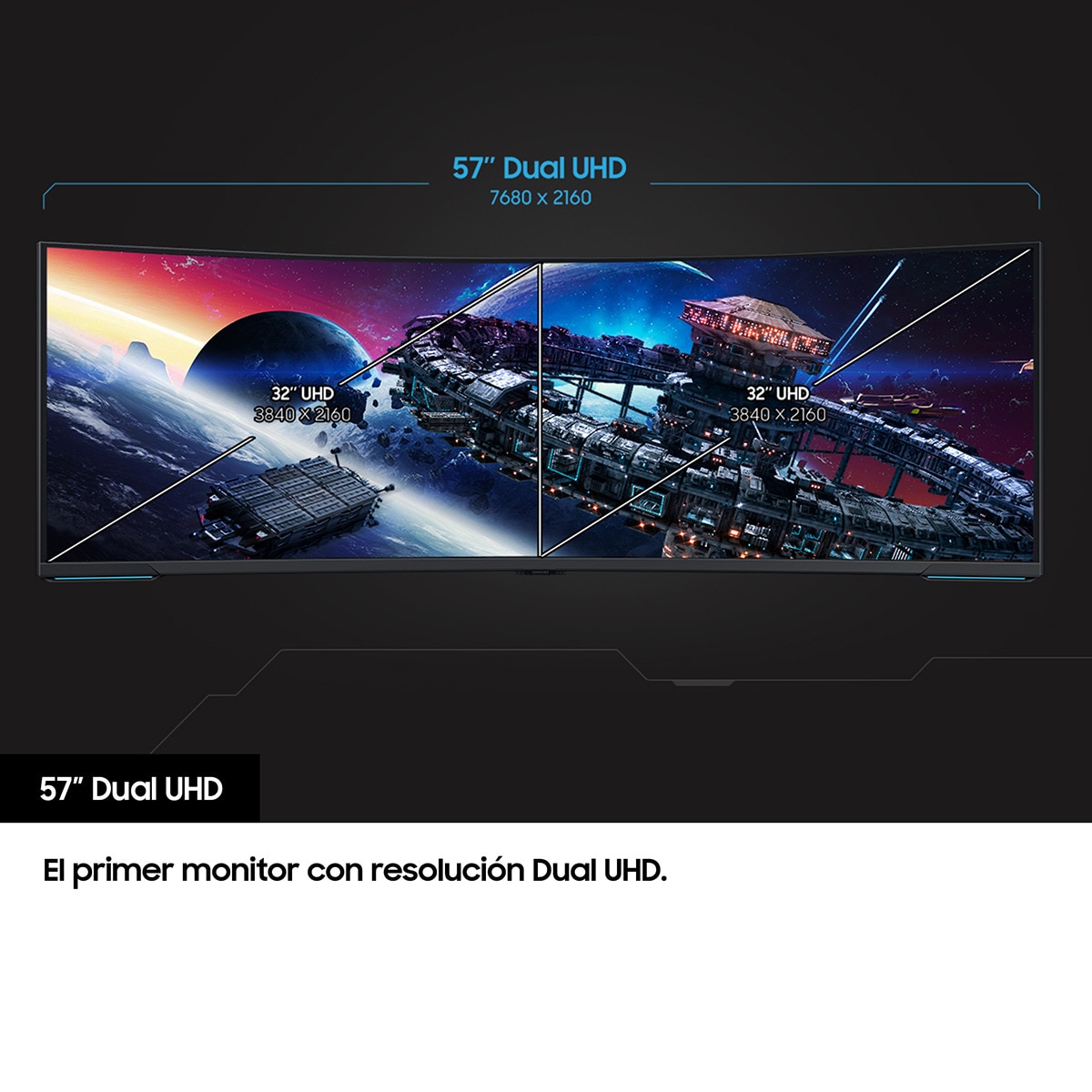 Monitor PC curvo 57" (144,7 cm) Samsung Odyssey Neo G9, DUHD, 240 Hz, VESA DisplayHDR 1000 Blanco-6