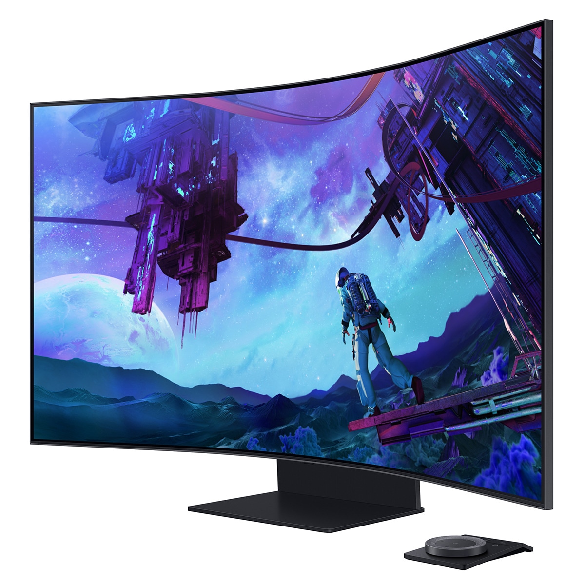 Monitor PC Gaming curvo 55" (139,7 cm) Samsung Odyssey Ark, UHD, Smart TV Apps, Blanco-4