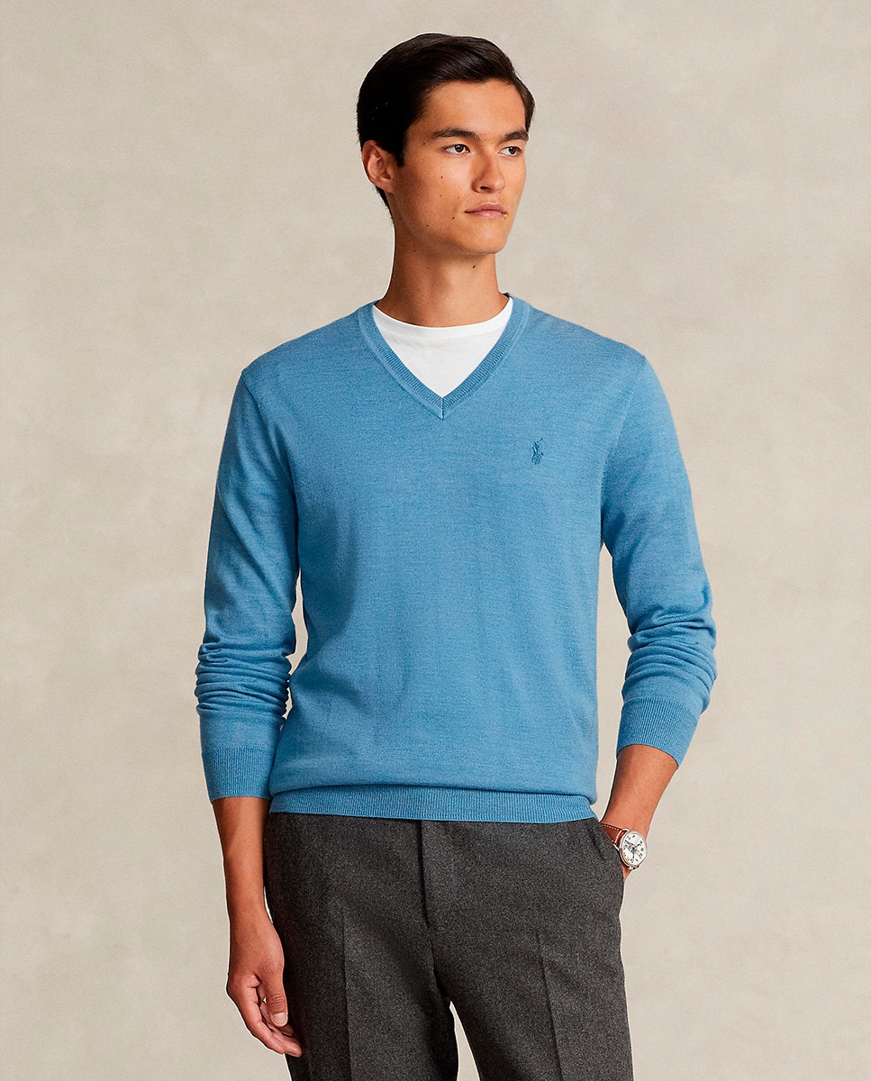 Pull en laine à col en V