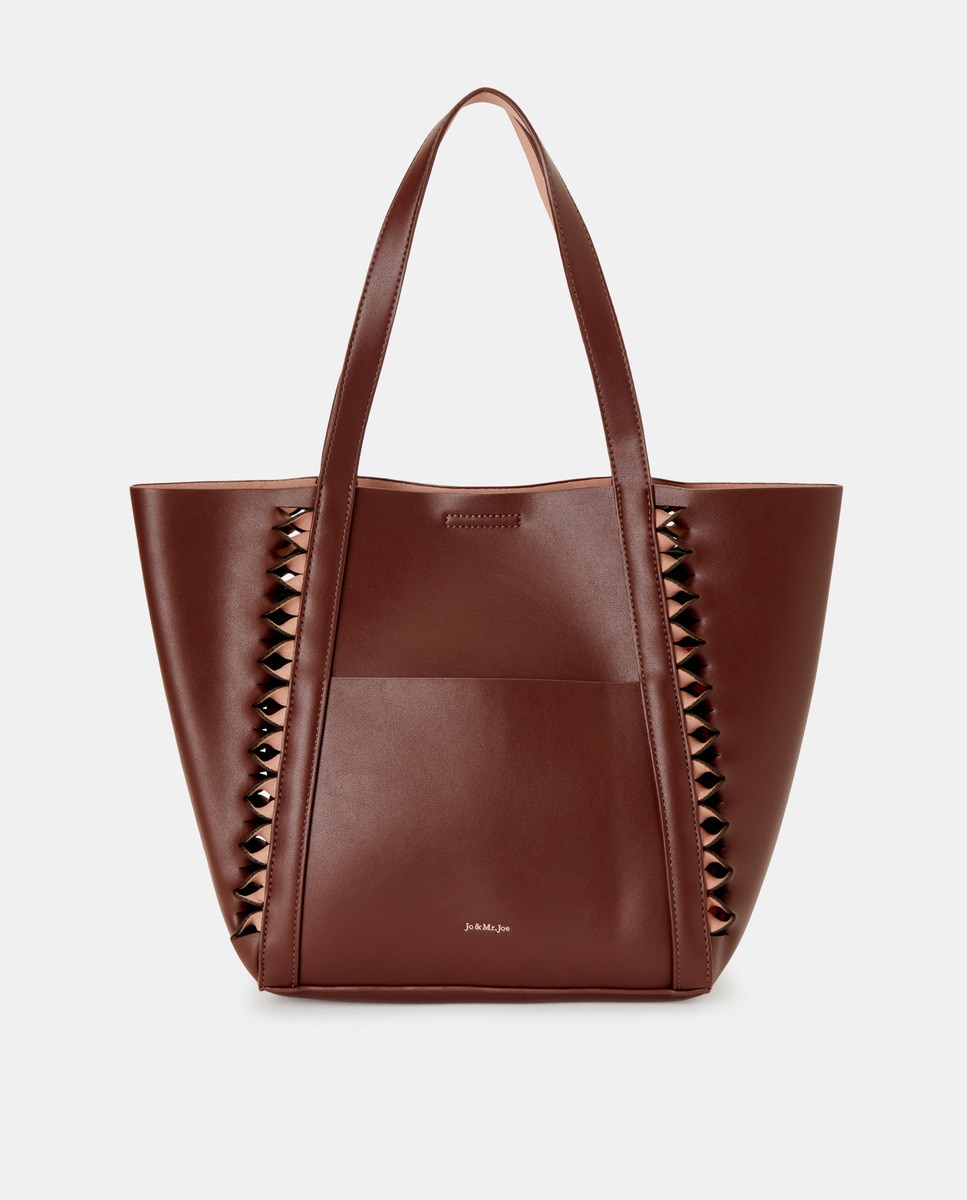 Sac cabas à détails contrastants