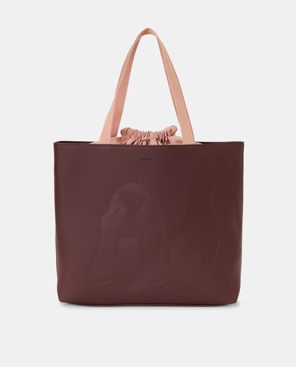 Sac cabas avec logo gravé et liens de fermeture