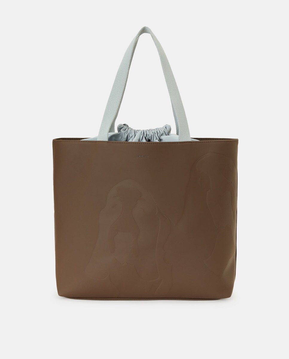 Sac cabas avec logo gravé et liens de fermeture