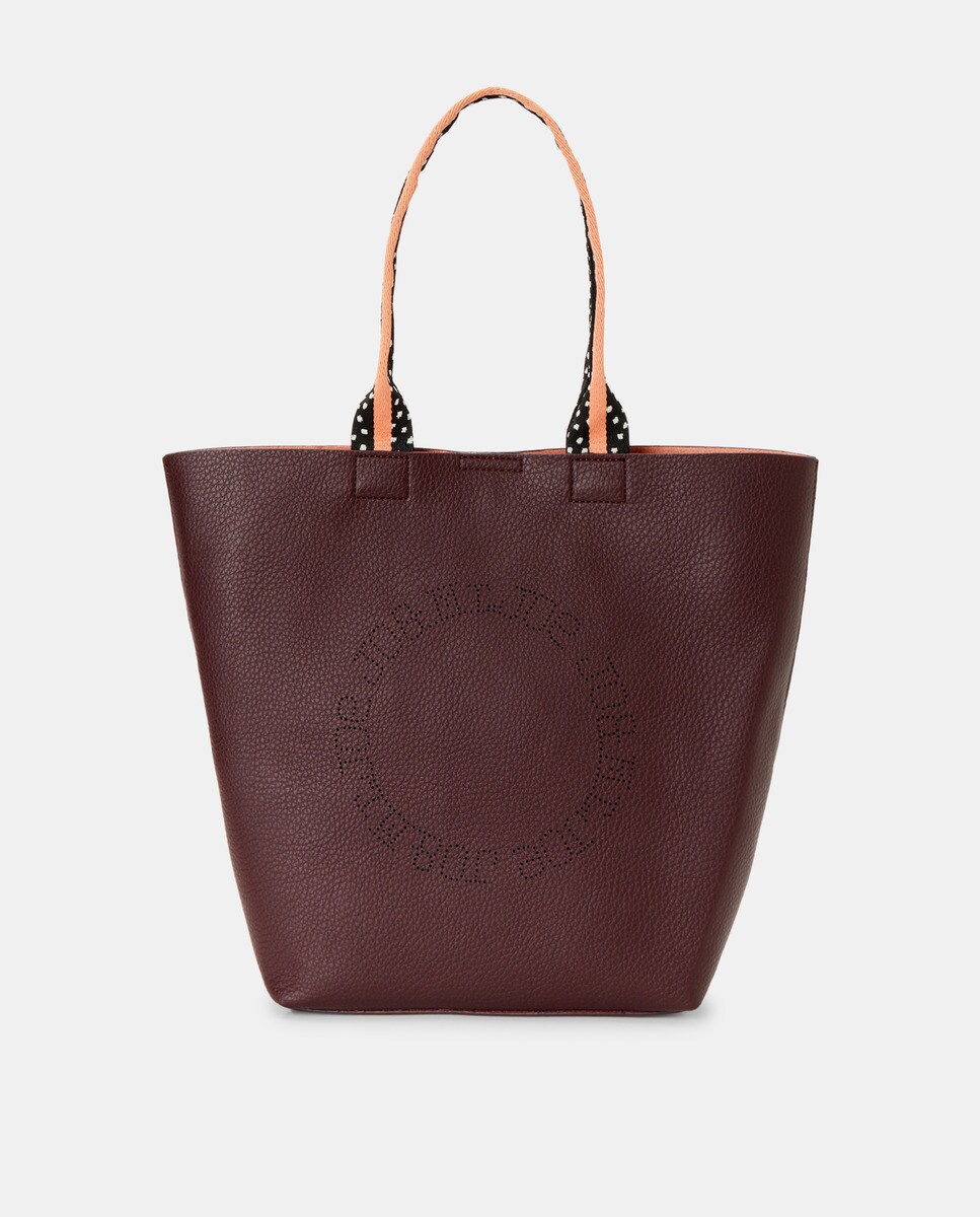 Sac cabas avec logo ajouré et détails contrastants