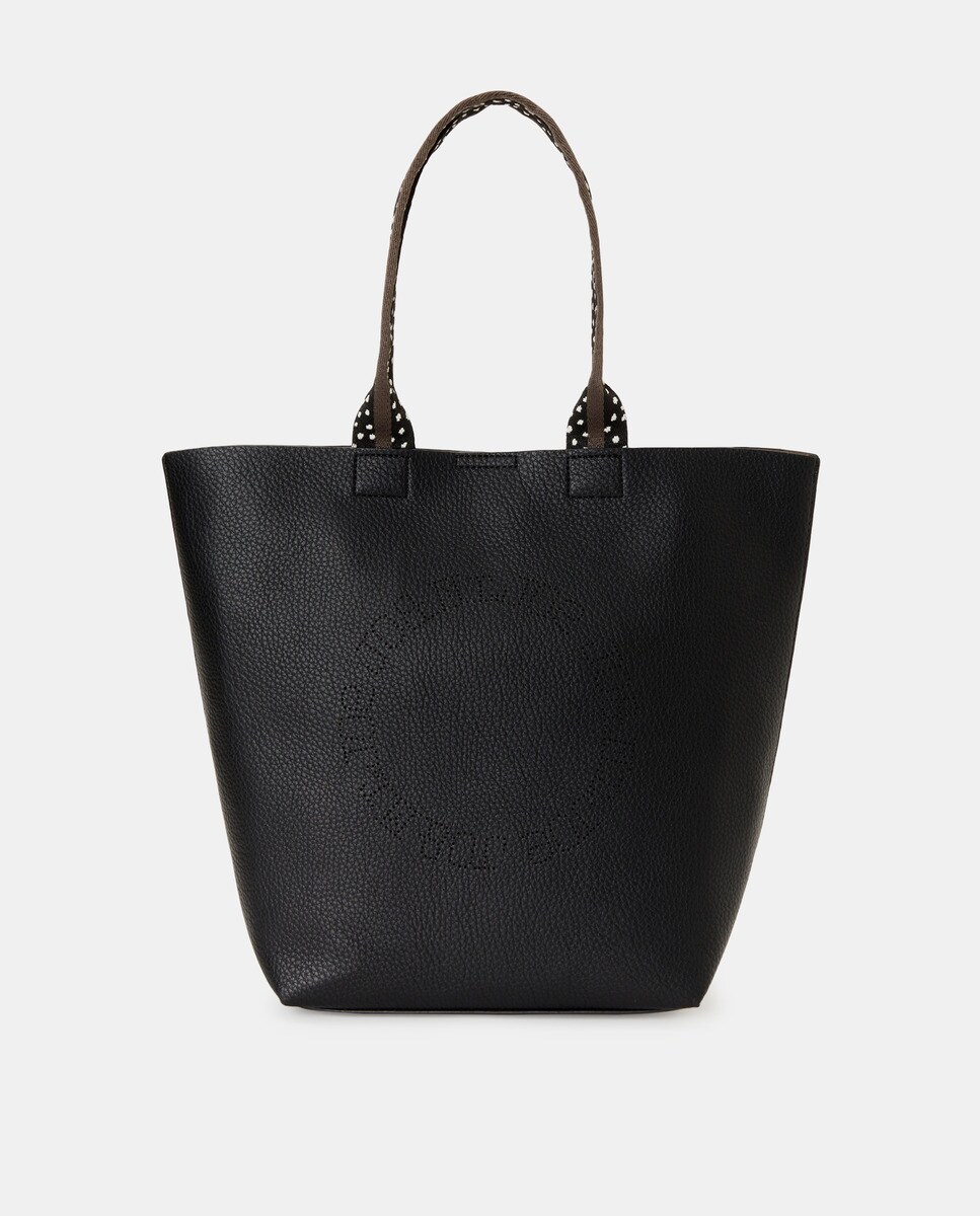 Sac cabas avec logo ajouré et détails contrastants