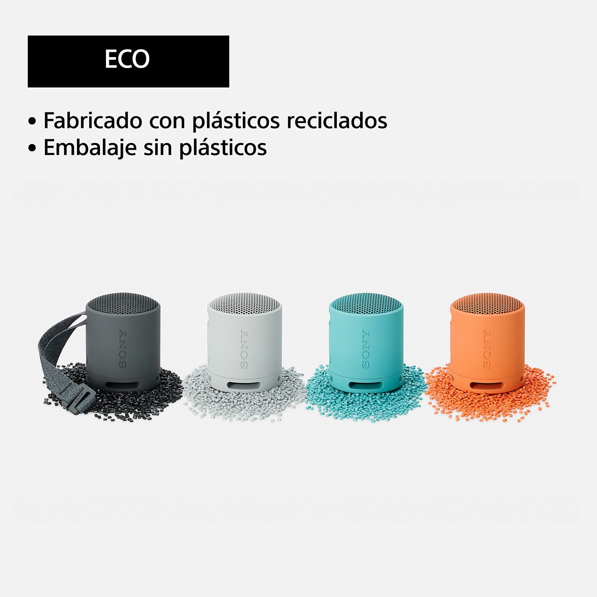 Altavoz Bluetooth portátil Sony SRS-XB100, compacto y potente, 16 horas de batería, resistente al agua y al polvo IP67. Ecológico. Negro. Negro-7