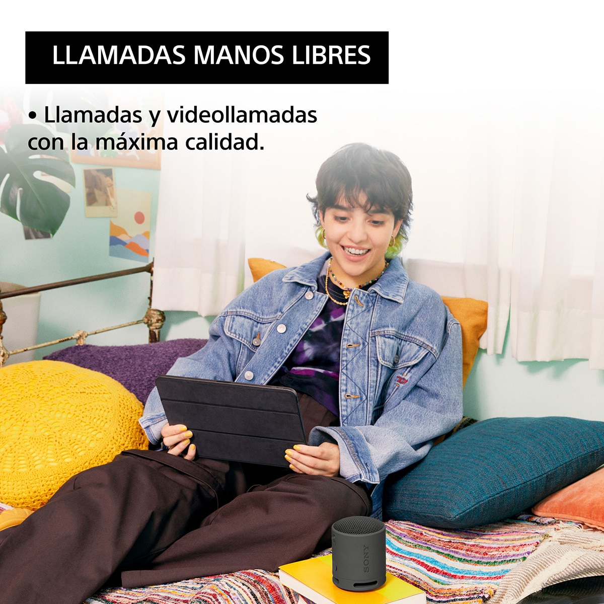 Altavoz Bluetooth portátil Sony SRS-XB100, compacto y potente, 16 horas de batería, resistente al agua y al polvo IP67. Ecológico. Gris claro Gris claro-8