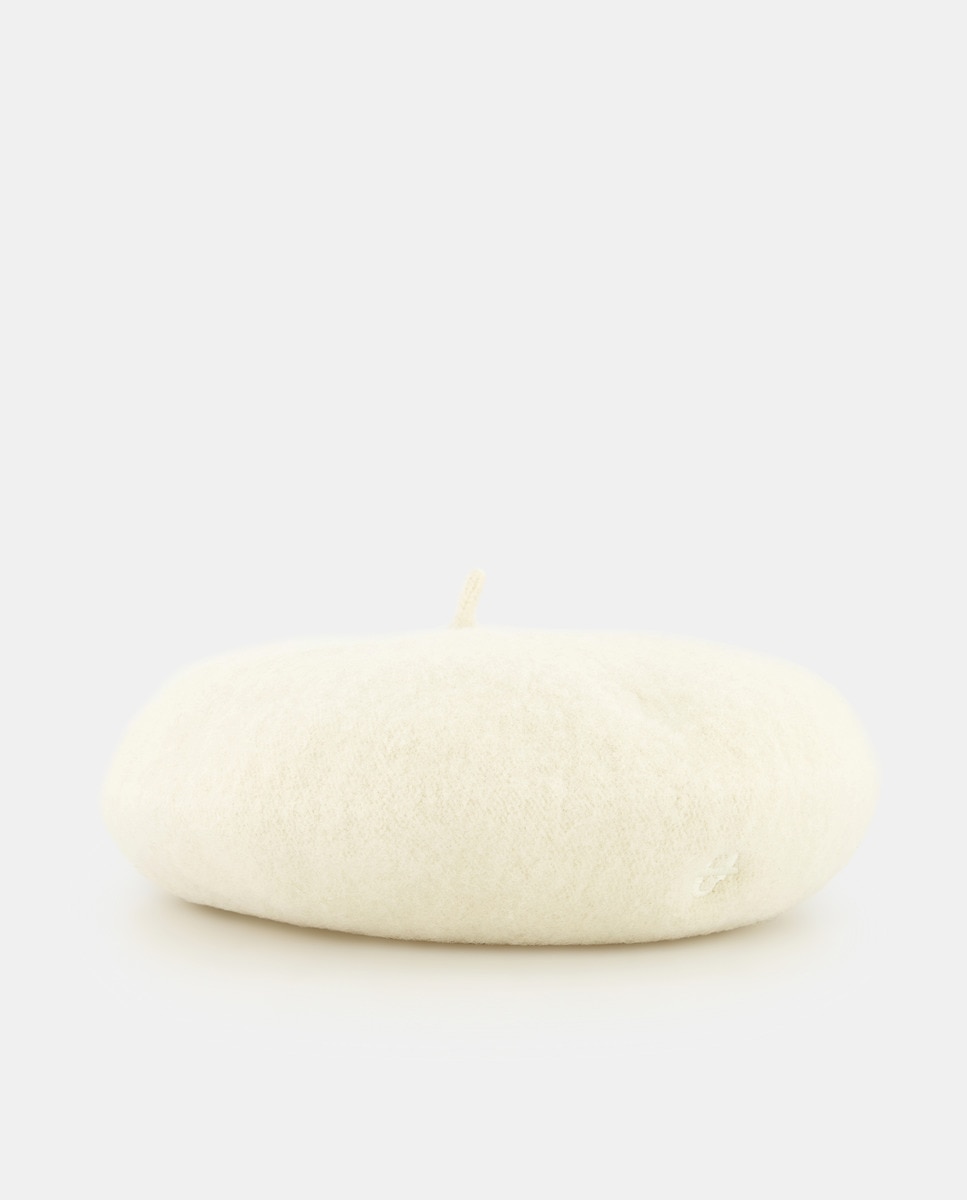 Béret en feutre écru