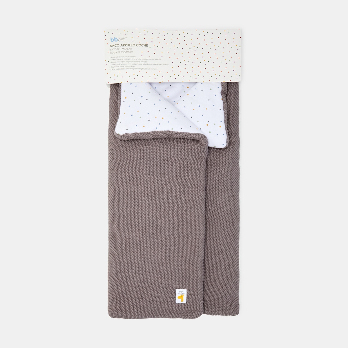 Saco Wrap Tricot para Alcofa Cinzento-5