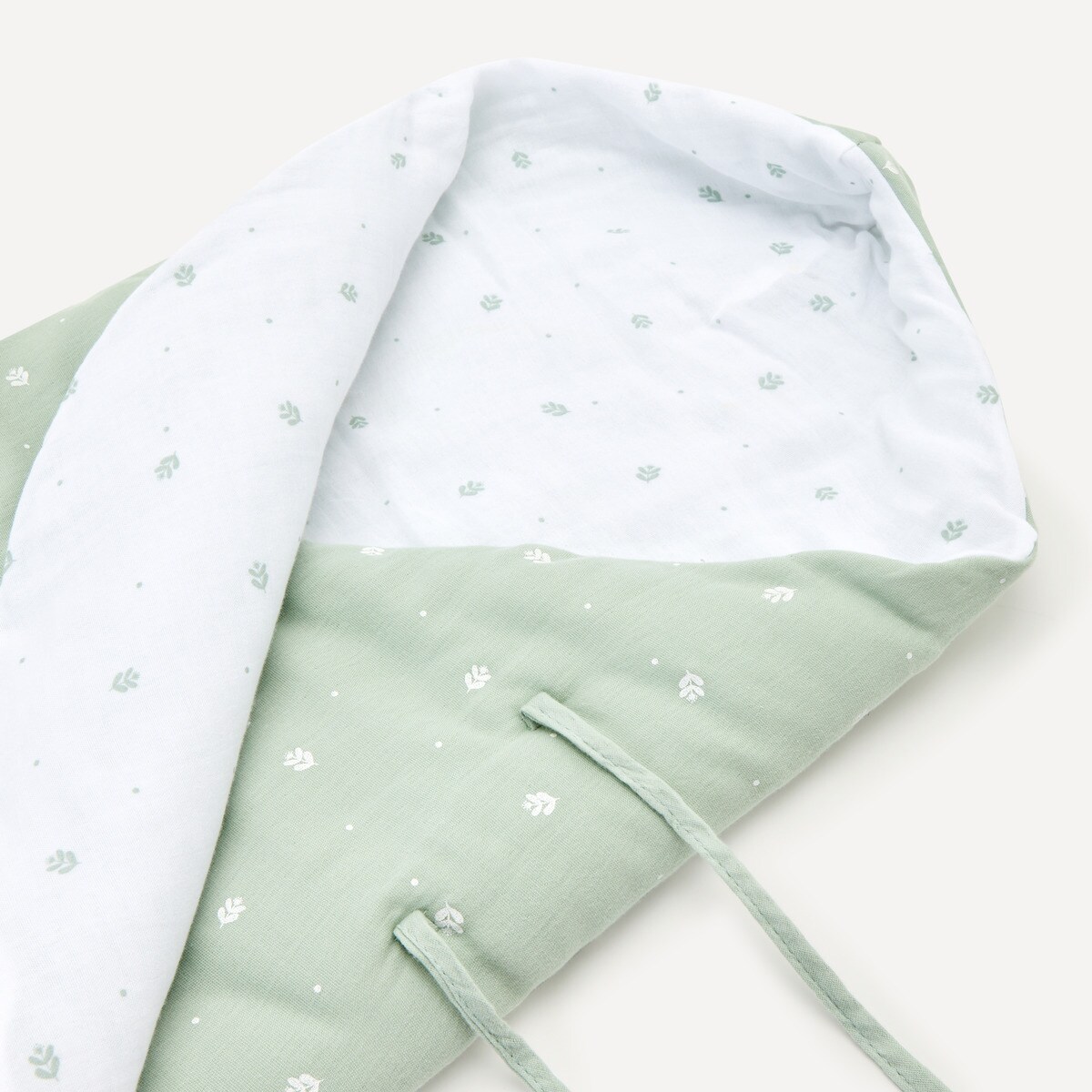 Saco de Dormir New Born Folhinhas para Alcofa Verde-3