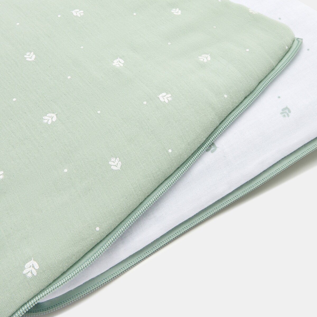 Saco de Dormir New Born Folhinhas para Alcofa Verde-4