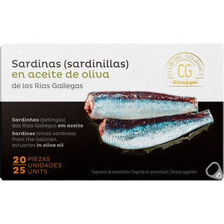 Sardinhas Petingas das Rias Galegas em Azeite 20/25 Unidades lata 80 g - Club Del Gourmet