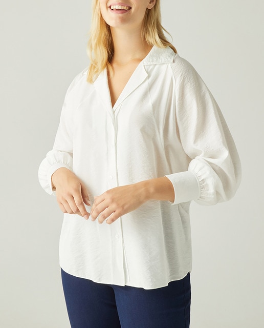 Imagen 0 de Blusa de mujer estilo camisero manga larga