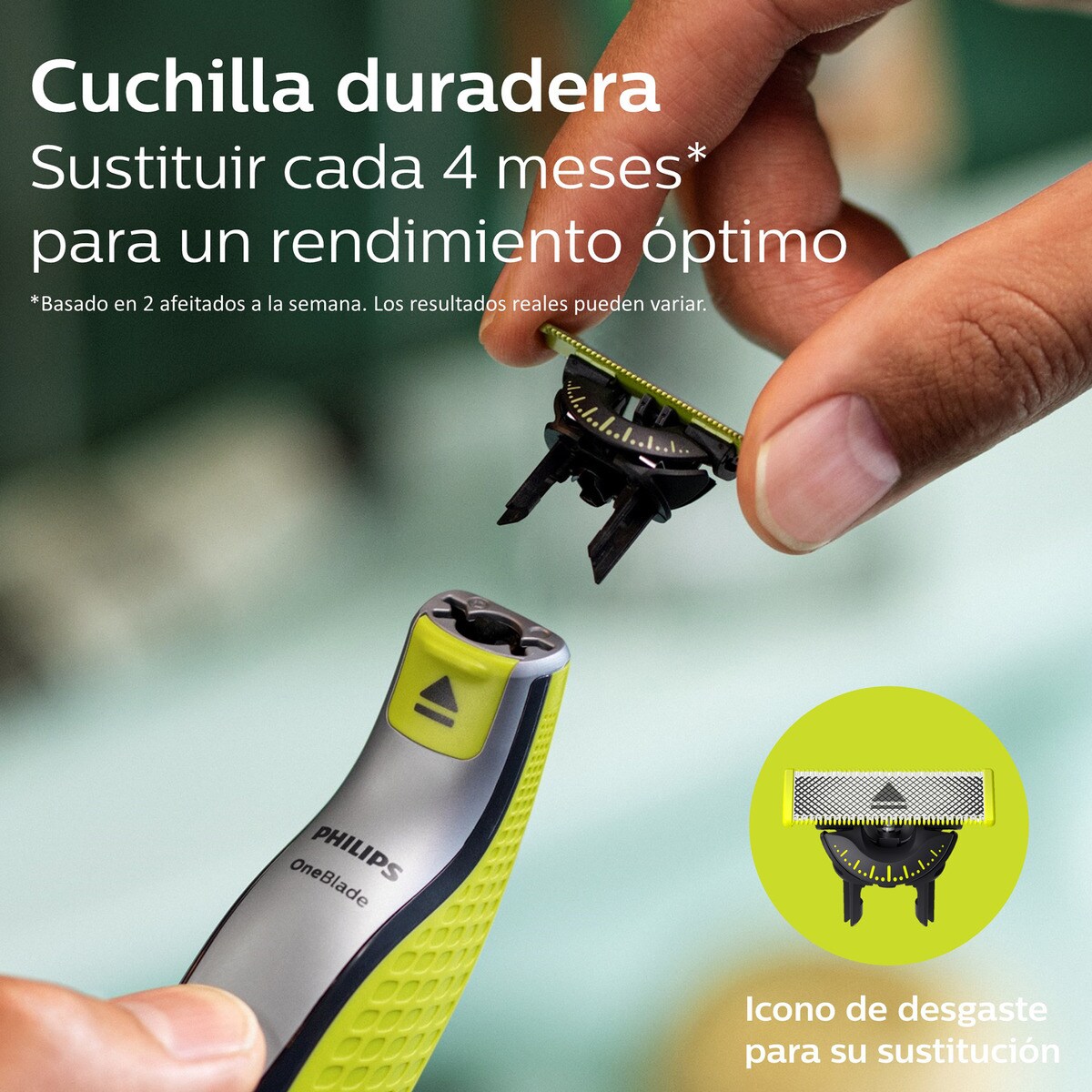 Recarga Lâmina OneBlade Philips QP410/50 - Cara - 1 Unidade - Flexível 360º 4