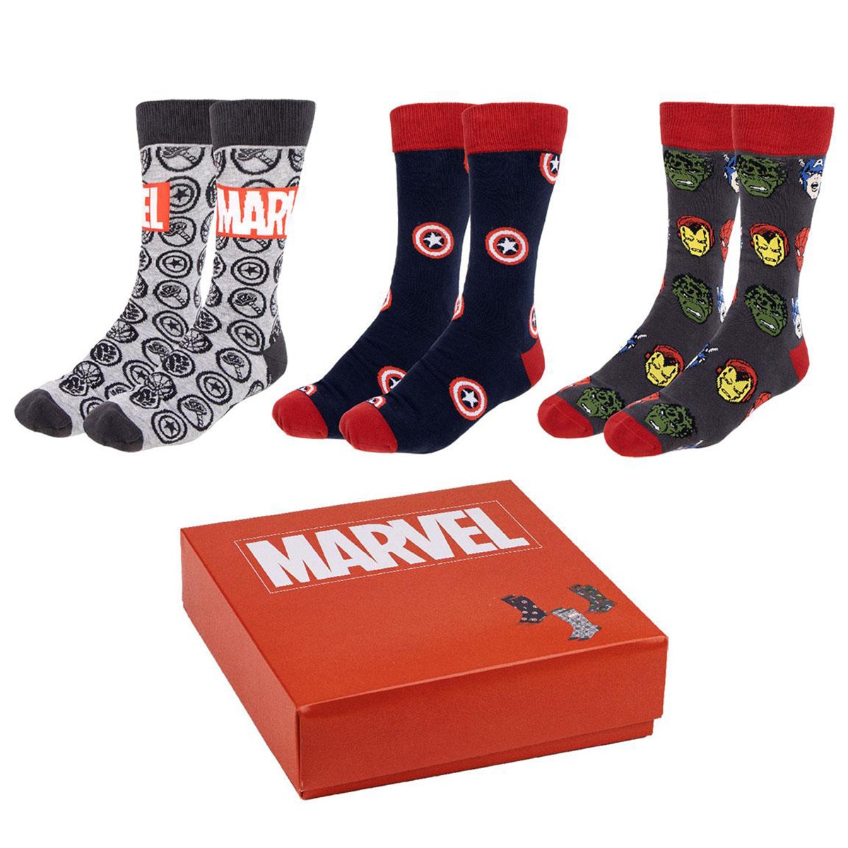 Imagem 0 de Conjunto de 3 Pares de Meias Marvel Classic Marvel T40/46