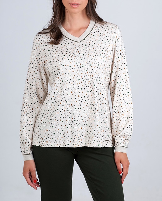 Imagen 0 de Jersey de mujer cuello pico y manga larga