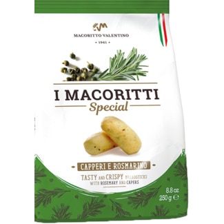 Pão Seco com Rosmaninho e Alcaparra embalagem 250 g - Macoritto Valentino