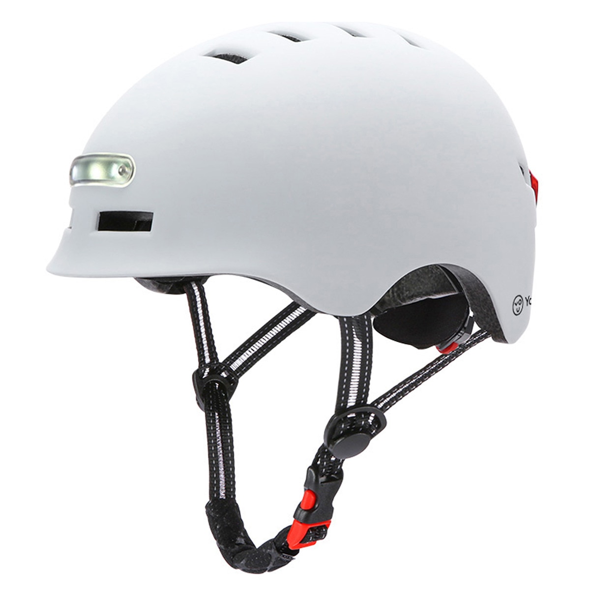 Imagem 0 de Capacete Youin com LED Frontal e Traseiro (tamanho L) - Branco